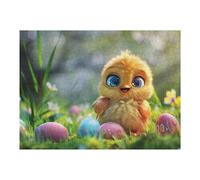 Puzzles pour Adultes Easter Chick Puzzle pour Adultes, Jouet, Décoration Murale, Cadeau d'anniversaire Amusant Et Humoristique, Cadeaux, 1000pcs(52x38cm)