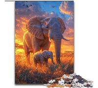 Puzzles pour Adultes Éléphant d'Afrique pour 14 Ans et Plus Défi éducatif Activités Amusantes à la Maison, Cadeaux d'anniversaire, Cadeaux de Voyage 50x75cm