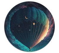 Puzzles pour adultes en forme de ballon dans l'espace,1 000 pièces. Puzzles ronds de 1 000 pièces pour adultes,loisirs créatifs en famille,parfaits pour les anniversaires et les vacances. 67,5x67,5cm.