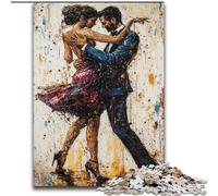 Puzzles pour Adultes en Forme de Couple Dansant, 1000 pièces, pour stimuler Le Cerveau, Jouets addictifs pour cultiver la Patience, décoration Parfaite 26x38cm