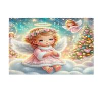 Puzzles pour Adultes en Petit Ange Mignon Puzzles en Bois De 1000 Pièces Puzzles Difficiles Et De Défi pour Adultes Et Enfants (75×50cm)