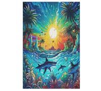 Puzzles pour Adultes en Seabed A School of Fish Puzzles en Bois De 1000 Pièces Puzzles Difficiles Et De Défi pour Adultes Et Enffourmis (78×53cm)
