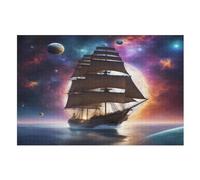Puzzles pour Adultes en Star Sailing Bateau Puzzles en Bois De 1000 Pièces Puzzles Difficiles Et De Défi pour Adultes Et Enfants (75×50cm)