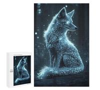 Puzzles pour Adultes Enchanted Glowing Wolf in Forest Puzzles pour Adultes : Anti-Stress, Difficile Et Stimulant, pour des Soirées Jeux en Famille 1000 PCS