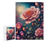 Puzzles pour Adultes Enchanted Rose Garden Art Print Puzzle pour Adultes, Jeu De Réflexion, Une Œuvre d'art, Activités Amusantes À La Maison, 500 PCS