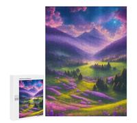 Puzzles pour Adultes Enchanted Valley with Lavender Fields Puzzles pour Adultes : Jeux Amusants, Anti-Stress, Stimulants À Réaliser 500 PCS