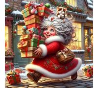 Puzzles pour Adultes Enfant 100 pièces Grand-mère présente 35x35cm, Jigsaw Puzzle Adulte 100 Pieces Jeu éducatif Défi Jouet, Puzzles Familiaux de Divertissement à Domicile