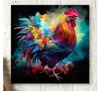 Puzzles pour Adultes Enfant 100 pièces Plumes de Coq 35x35cm, Jigsaw Puzzle Adulte 100 Pieces Jeu éducatif Défi Jouet, Puzzles Familiaux de Divertissement à Domicile