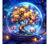 Puzzles pour Adultes Enfant 120 pièces Boule de Rosier 45x45cm, Jigsaw Puzzle Adulte 120 Pieces Jeu éducatif Défi Jouet, Puzzles Familiaux de Divertissement à Domicile