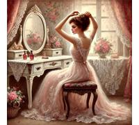 Puzzles pour Adultes Enfant 120 pièces Dame élégante 45x45cm, Jigsaw Puzzle Adulte 120 Pieces Jeu éducatif Défi Jouet, Puzzles Familiaux de Divertissement à Domicile