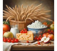 Puzzles pour Adultes Enfant 120 pièces Fromage aux Fruits 45x45cm, Jigsaw Puzzle Adulte 120 Pieces Jeu éducatif Défi Jouet, Puzzles Familiaux de Divertissement à Domicile