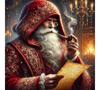 Puzzles pour Adultes Enfant 120 pièces Magicien Rouge 45x45cm, Jigsaw Puzzle Adulte 120 Pieces Jeu éducatif Défi Jouet, Puzzles Familiaux de Divertissement à Domicile