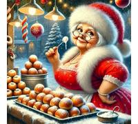 Puzzles pour Adultes Enfant 150 pièces Chef de Noël 65x65cm, Jigsaw Puzzle Adulte 150 Pieces Jeu éducatif Défi Jouet, Puzzles Familiaux de Divertissement à Domicile