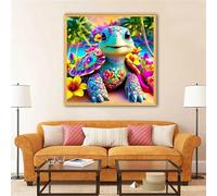 Puzzles pour Adultes Enfant 150 pièces Tortue Tropicale 65x65cm, Jigsaw Puzzle Adulte 150 Pieces Jeu éducatif Défi Jouet, Puzzles Familiaux de Divertissement à Domicile