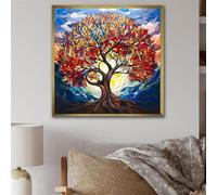 Puzzles pour Adultes Enfant 300 pièces Arbre mosaïque 35x35cm, Jigsaw Puzzle Adulte 300 Pieces Jeu éducatif Défi Jouet, Puzzles Familiaux de Divertissement à Domicile