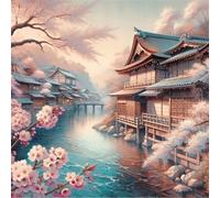 Puzzles pour Adultes Enfant 300 pièces Architecture de Flux 35x35cm, Jigsaw Puzzle Adulte 300 Pieces Jeu éducatif Défi Jouet, Puzzles Familiaux de Divertissement à Domicile