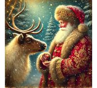 Puzzles pour Adultes Enfant 300 pièces Cerf d'hiver 35x35cm, Jigsaw Puzzle Adulte 300 Pieces Jeu éducatif Défi Jouet, Puzzles Familiaux de Divertissement à Domicile