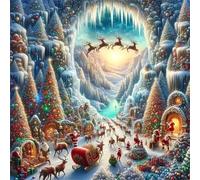 Puzzles pour Adultes Enfant 300 pièces Paysages de Noël 35x35cm, Jigsaw Puzzle Adulte 300 Pieces Jeu éducatif Défi Jouet, Puzzles Familiaux de Divertissement à Domicile