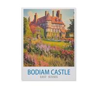 Puzzles pour Adultes Enfants 1000 Pièces Puzzle，Bodiam Castle, East Sussex，Jeu De Puzzle Difficile（75x50cm）-HR98