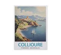 Puzzles pour Adultes Enfants 1000 Pièces Puzzle，Collioure Pyrénées-Orientales，Jeu De Puzzle Difficile（75x50cm）-GP8