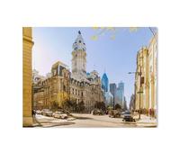 Puzzles pour Adultes Enfants 1000 Pièces Puzzle，Hôtel de Ville et Skyline de Philadelphie，Jeu De Puzzle Difficile（38x26cm）-Y64