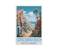 Puzzles pour Adultes Enfants 1000 Pièces Puzzle,Plage de Copacabana Rio de Janeiro,Jeu De Puzzle Difficile(75x50cm)-FS48