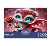 Puzzles pour Adultes Enfants Dragon Mignon Créature Mythique 38x26cm/1000pcs 1000 Pièces Jeu D'Intelligence