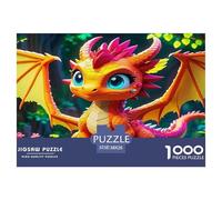 Puzzles pour Adultes Enfants Dragon Mignon Créature Mythique 38x26cm/1000pcs 1000 Pièces pour La Décoration
