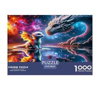 Puzzles pour Adultes Enfants Dragon Mignon Créature Mythique 38x26cm/1000pcs 1000 Pièces pour La Décoration