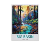 Puzzles pour Adultes Enfants Puzzle 1000 Pièces，Big Basin State Park，Jeu De Puzzle Stimulant（75x50cm）-EE79