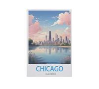 Puzzles pour Adultes Enfants Puzzle 1000 Pièces，Chicago, Illinois，Puzzles Jeu De Puzzle Stimulant（50x70cm）-GI51