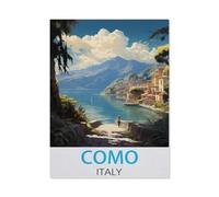 Puzzles pour Adultes Enfants Puzzle 1000 Pièces，Lac de Côme, Italie，Jeu De Puzzle Stimulant（50x70cm）-J64