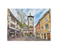 Puzzles pour Adultes Enfants Puzzle 1000 Pièces，Porte Historique Schwabentor à Fribourg-en-Brisgau, Allemagne，Jeu De Puzzle Stimulant（50x70cm）-G18