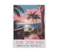 Puzzles pour Adultes Enfants Puzzle 1000 Pièces,San Domingo République Dominicaine,Jeu De Puzzle Stimulant(50x70cm)-FK50