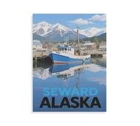 Puzzles pour Adultes Enfants Puzzle 1000 Pièces，Seward Alaska，Jeu De Puzzle Stimulant（75x50cm）-HL36