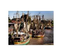 Puzzles pour Adultes Enfants Puzzle 1000 Pièces,Vieux Port de Greetsiel,Puzzles Jeu De Puzzle Stimulant(38x26cm)-AQ59