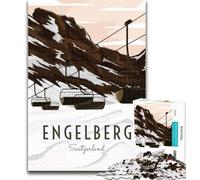Puzzles pour Adultes Engelberg Suisse 1000 pièces, Puzzles pour Adolescents et Adultes, Jeux éducatifs, décoration d'intérieur, à Offrir en Cadeau pour Toute la Famille 75x50cm