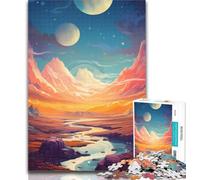Puzzles pour Adultes Espace Montagnes Univers 1000 pièces Puzzles pour Adultes, Jeu Familial Cadeaux d'anniversaire Défi Haute Difficulté 26x38cm
