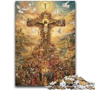 Puzzles pour Adultes et Adolescents, 1 000 pièces, Art de Jésus, Jeux éducatifs, décoration d'intérieur, Cadeau d'anniversaire, Art Mural, 26x38cm