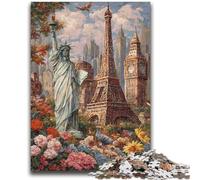 Puzzles pour Adultes et Adolescents, 1 000 pièces, Attractions mondiales, Jeu Stimulant et éducatif en Famille pour Anniversaire et Noël, 26x38cm
