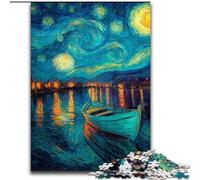 Puzzles pour Adultes et Adolescents, 1 000 pièces, Bateau Ciel étoilé, Aide Le Cerveau à exercer, Jouets addictifs pour cultiver la Patience, décoration Parfaite 38x26cm