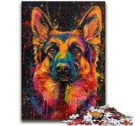 Puzzles pour Adultes et Adolescents, 1 000 pièces, Berger Allemand, Jouets éducatifs pour l'apprentissage des Couleurs, Jeux familiaux, pour renforcer l'amour Entre Couples, 50x75cm