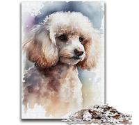 Puzzles pour Adultes et Adolescents, 1 000 pièces, Caniche Aquarelle, pour Les 14 Ans et Plus Difficile à compléter, mais Amusant et Humoristique, Cadeau d'anniversaire, 50x75cm