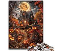 Puzzles pour Adultes et Adolescents, 1 000 pièces, château d'halloween, Jouets éducatifs, Anti-Stress, idéal pour la décoration de Bureau, 50x75cm