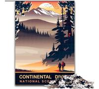 Puzzles pour Adultes et Adolescents, 1 000 pièces, Continental Divide, Anti-Stress, défi Difficile avec Affiche et fiche de Questions-réponses Assorties, 38x26cm