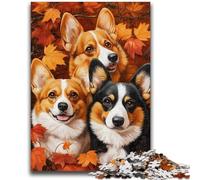 Puzzles pour Adultes et Adolescents, 1 000 pièces, Corgi, pour Les Plus de 14 Ans Cadeaux intéressants pour la réduction du Stress, pour Les Amis et la Famille, 50x75cm