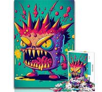 Puzzles pour Adultes et Adolescents, 1 000 pièces, créatures maléfiques, Graffitis, Puzzles pour Adultes, Anti-Stress, défi Difficile, décoration d'intérieur Unique et Cadeaux (Taille 75x50cm)