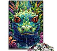 Puzzles pour Adultes et Adolescents, 1 000 pièces, Crocodile psychédélique du Nil, Puzzle pour Adultes, défi Difficile à Offrir en Cadeau à Toute la Famille (50x75cm)