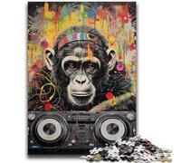 Puzzles pour Adultes et Adolescents, 1 000 pièces, DJ Monkey, Jouet éducatif et intellectuel, idéal pour Les Cadeaux et Les Jouets, 50x75cm