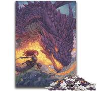 Puzzles pour Adultes et Adolescents, 1 000 pièces, Dragon mystérieux, Jeux éducatifs, décoration d'intérieur, Cadeau d'anniversaire, Art Mural, 50x75cm